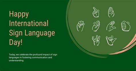 International Sign Language Day Facebook Post Piktochart