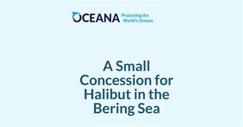 A Small Concession For Halibut In The Bering Sea Oceana