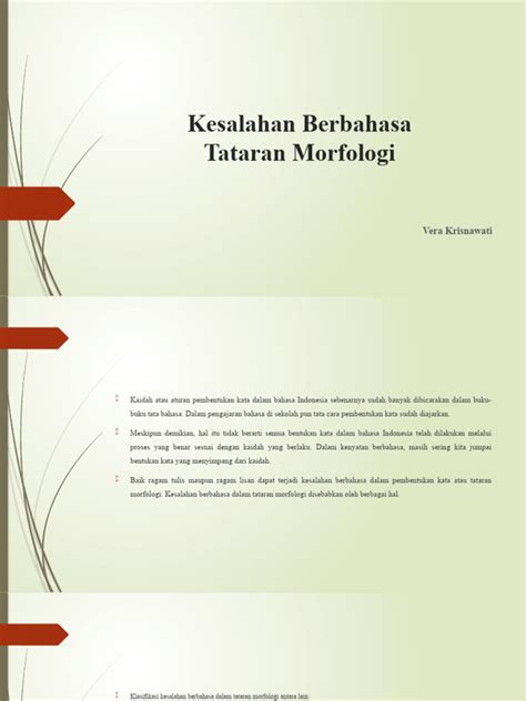 Kesalahan Berbahasa Tataran Morfologi Pdf