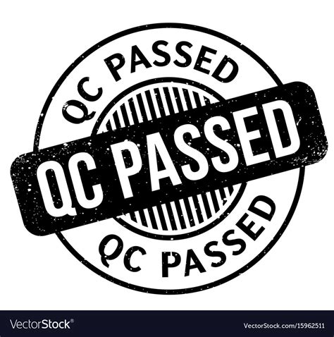 Qc Passed Rubber Stamp Royalty Free Vector Image