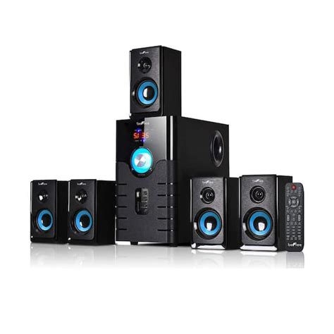 BEFREE SOUND 5.1-Channel Bluetooth Surround Sound Speaker System in Blue 98592796M - The Home Depot