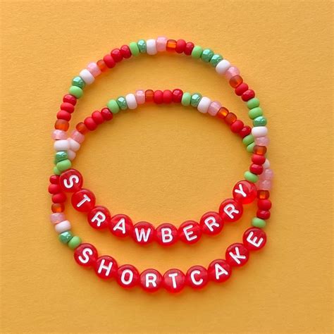 Strawberry Shortcake Beaded Bracelets Etsy