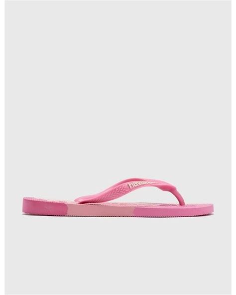 Havaianas Top Logomania Colors Flip Flops in Pink | Lyst