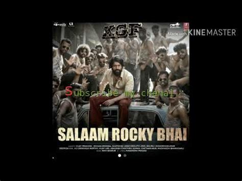 Salaam Rocky Bhai Full Song Kgf YouTube