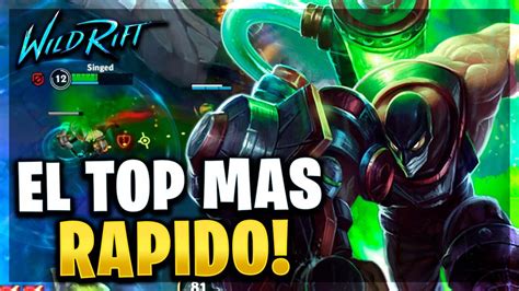 El Top Mas Rapido De Todos Singed Op Build Wild Rift Youtube