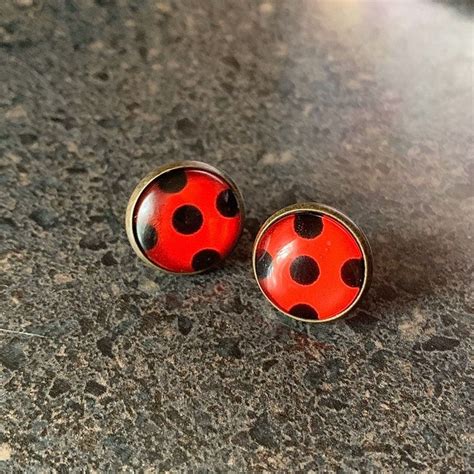 Miraculous Ladybug Earrings Cosplay Miraculous Ladybug Anime