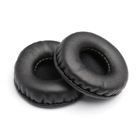 Black Protein Leather Ear Pads Replacement Earpads Cushion For