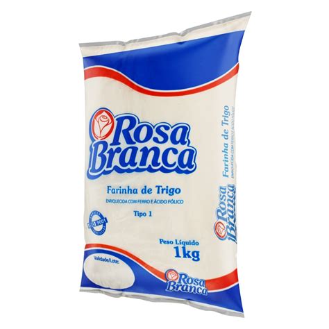 Farinha de Trigo Tipo 1 Rosa Branca Pacote 1kg Delivery Super Romão