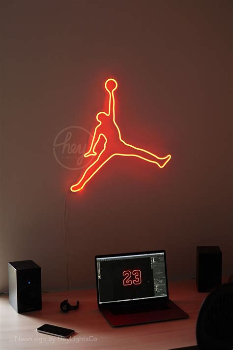 Jordan Led Neon Sign Air Jordan Michael Jordan Etsy In Led