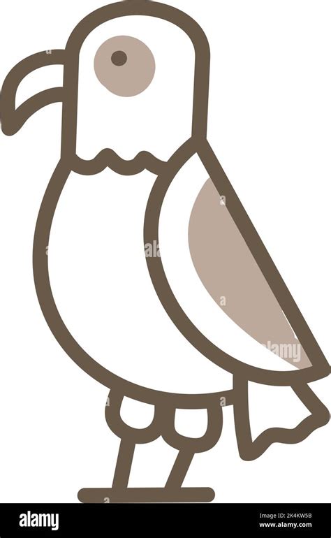 Brown Pigeon Illustration Vector On A White Background Stock Vector