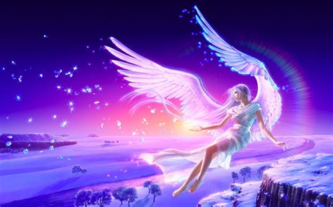 White Angel Blue Girl With Angel Wings Flying Fantasy Art Ultra Hd Wallpapers Fo Daftsex Hd