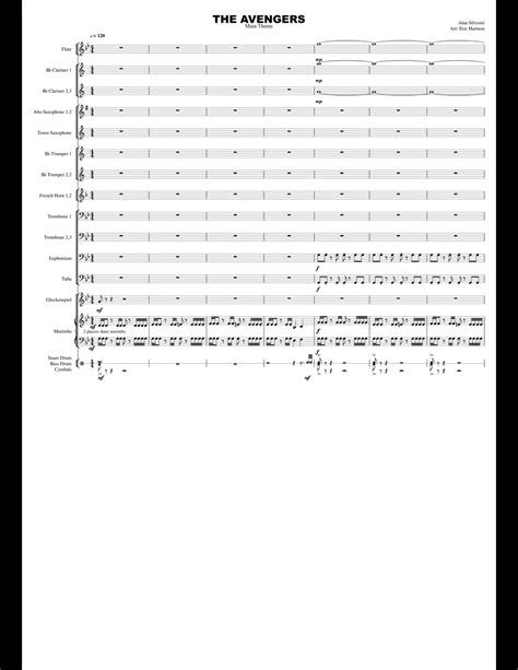 The Avengers Main Theme Sheet Music For Flute Clarinet Alto Saxophone