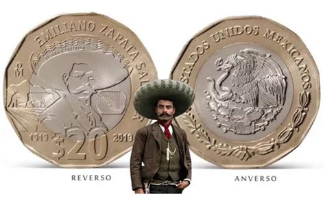 Lote De 100 Monedas De 20 Pesos De Emiliano Zapata Salazar En Venta En