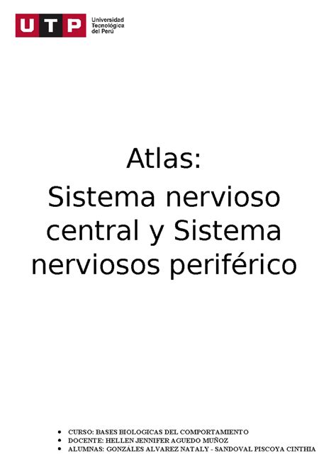 Atlas Bases Biol Gicas Del Comportamiento Atlas Sistema Nervioso