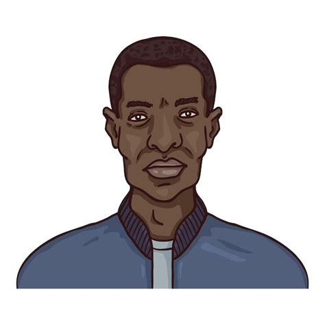 Premium Vector Vector Cartoon Avatar Young Afro American Man In