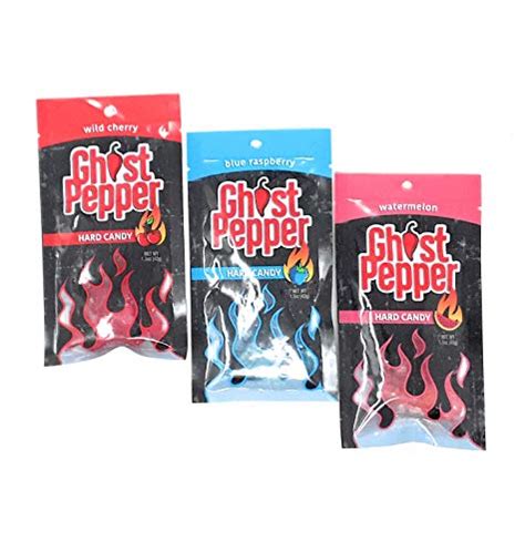 Flamethrower Candy Co Ghost Pepper Hard Candies 3 Flavors Blue