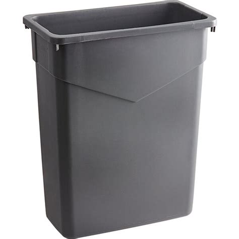 Gallon Slim Trash Can Gray Shop Bulk Prices