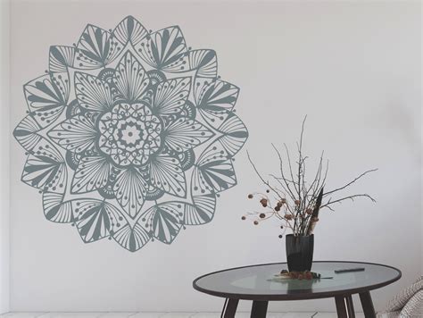 Arte De La Pared De Mandala Calcoman As Mandala Boho Vinilo Etsy