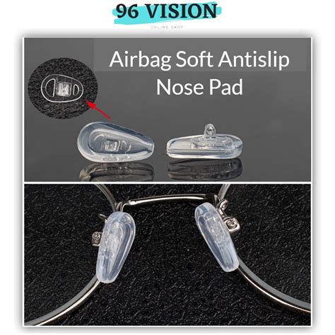 Airbag Soft Antislip Nose Pad For Glasses Silicone Nose Pads Screw In