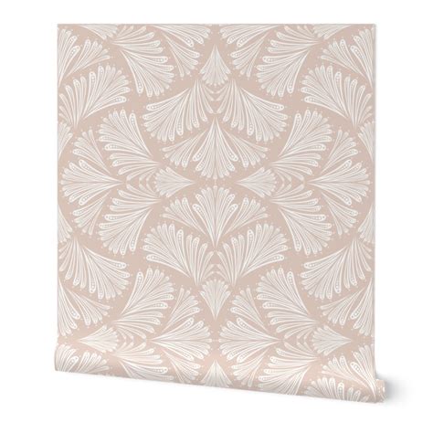 Fan Tessellation In Blush Wallpaper Spoonflower