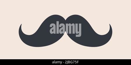 Vector Whisker Hipster Negro Charlie Chaplin Bigote Conjunto Icono De