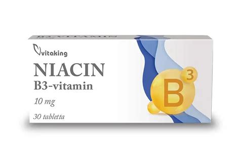 Niacin B3 Vitamin 10mg 30 Tabletta Renewal Webshop