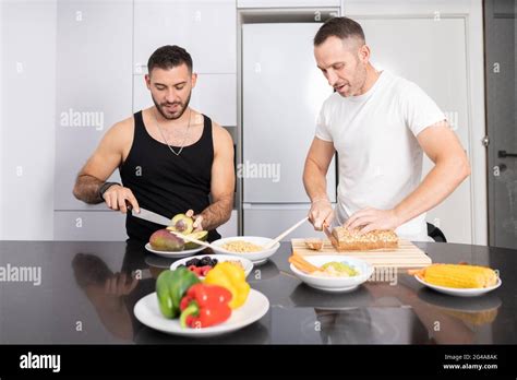 Gay Couple Cooking Together Hi Res Stock Photography And Images Alamy