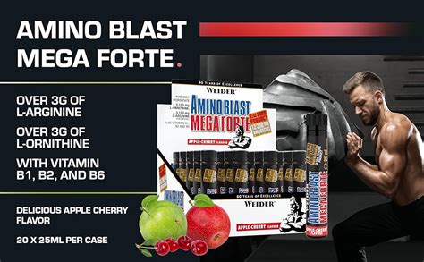 Weider Amino Blast Mega Forte 20 Ampollas De 25ml 500 Ml 20X25