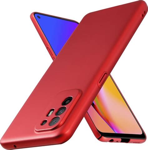 Cadorabo Hoesje Voor Oppo A94 5G In METAAL ROOD Hard Case