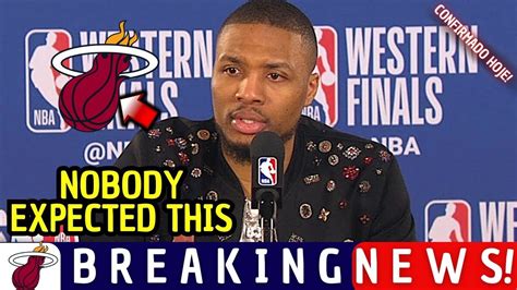 NOVEL END DAMIAN LILLARD IS ANNOUNCED AT THE MIAMI HEAT PAT RILLEY