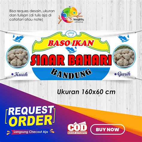 Spanduk Banner Baso Ikan Murah Lazada Indonesia