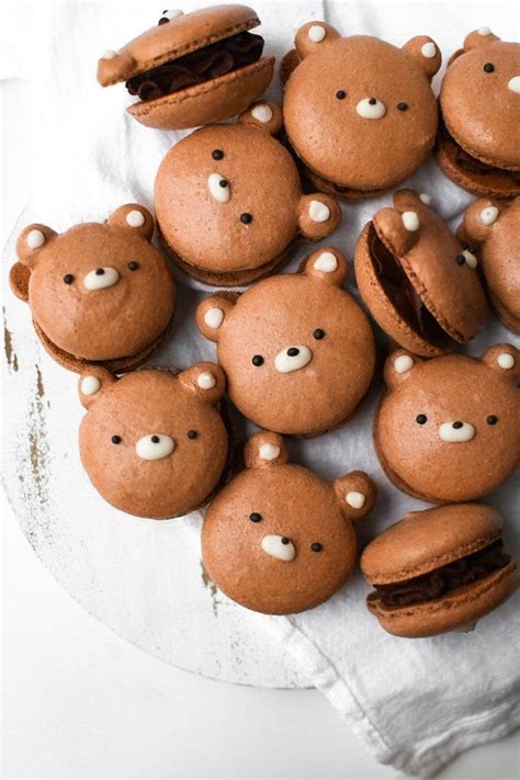 Bear Chocolate Macarons Chocolate Chocolate Macaron Macarons