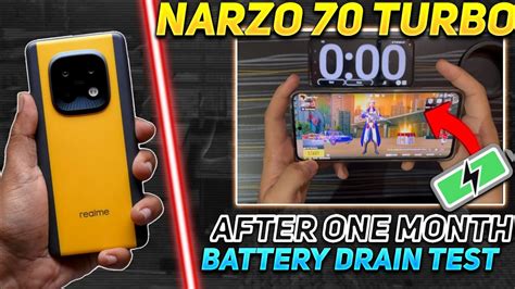 REALME NARZO 70 TURBO BATTERY DRAIN TEST IN PUBG BGMI REALME