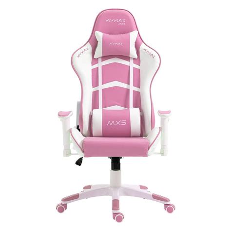 Cadeira Gamer Mymax MX5 Branco E Rosa KaBuM