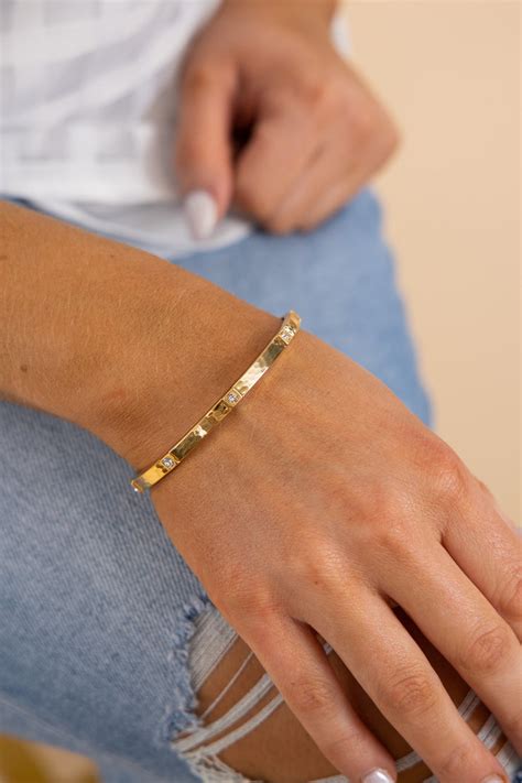 Meridian Zenith Station Bangle Gold Brighton