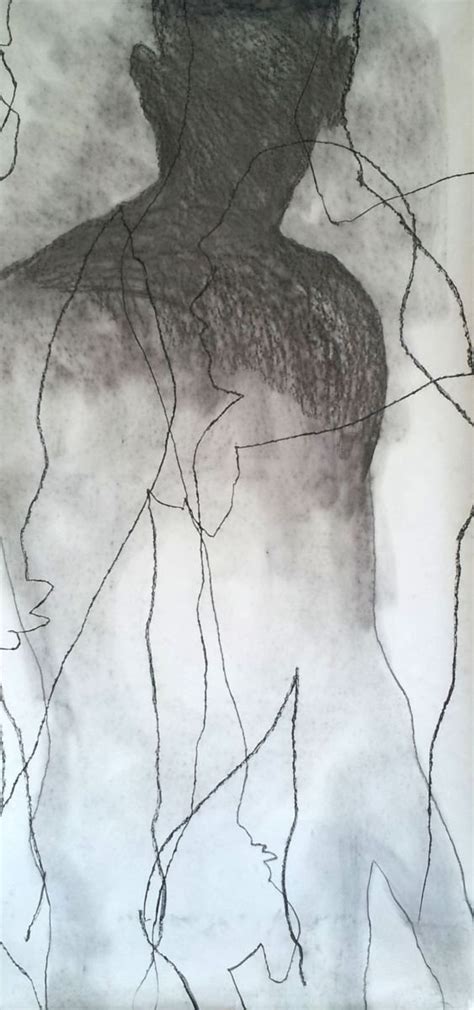 Male Nude Study Charcoal Drawing Adam Grose MA PGCE Artfinder