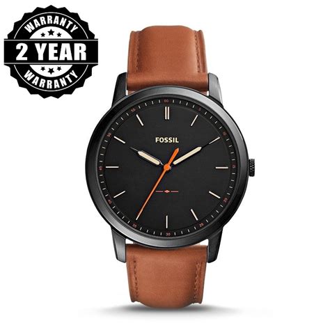 Fossil The Minimalist Slim Light Brown Leather Watch Fs Shopee