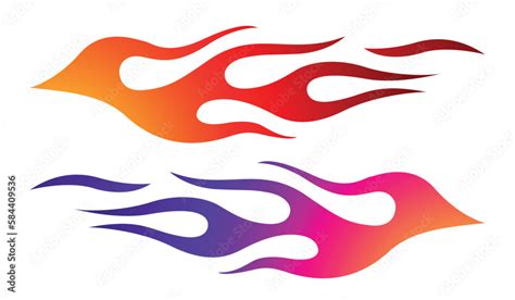 Speed flame sports car decal vinyl sticker. Racing car tribal fire flames vector art graphic ...