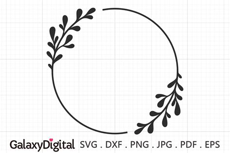 Leaf Wreath SVG, Wreath Frame SVG, Wedding SVG - 09254 (918508 ...