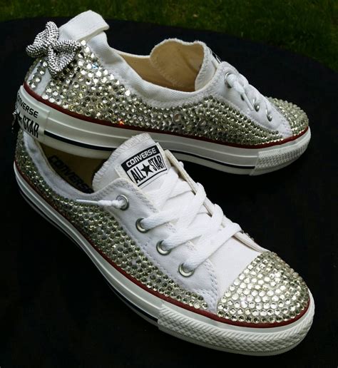 Full Bling Wedding Converse Bridal Sneakers Custom Converse Etsy