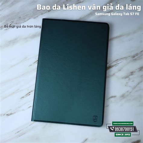 Mua Bao Da Samsung Tab S7 Fe T735 Lishen Vân Giả Da Láng giá rẻ nhất