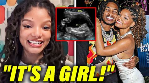 Halle Bailey Officially Announces Her Pregnancy With Ddg Youtube