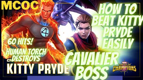 Mcoc How To Beat Kitty Pryde Easily Cavalier Boss Human Torch Marvel Contest Of Champions