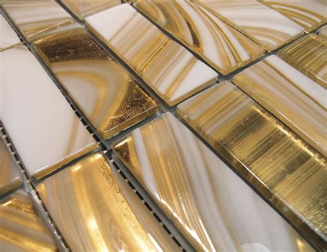 Aria 613 Luxury Gold Murano Glass Italian Mosaic Tiles