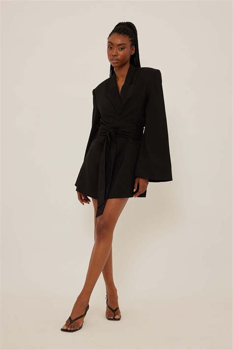 Wrapped Blazer Dress Black Na