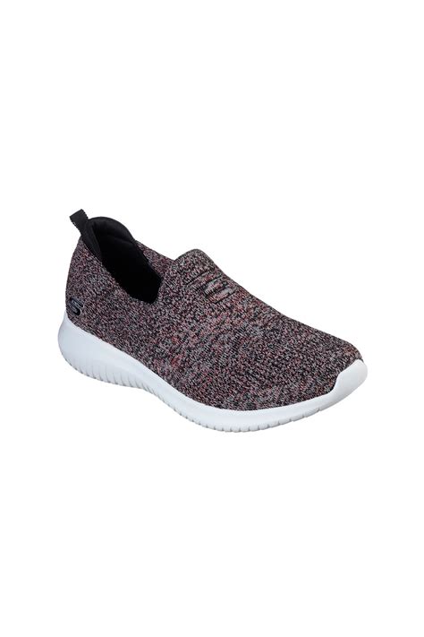 Skechers Pantofi Sport Slip On De Plasa Tricotata Ultra Flex Harmonious Negru Rosu Alb 35