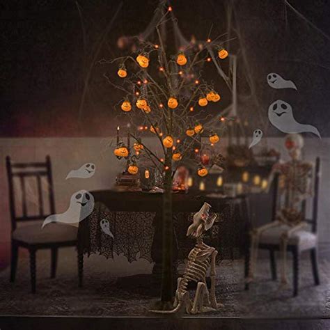 Twinkle Star Ft Halloween Decorations Black Spooky Tree Glittered