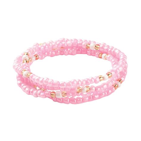 Roze Wikkelarmband Rocaille Kralen Kralenwinkel Albertien