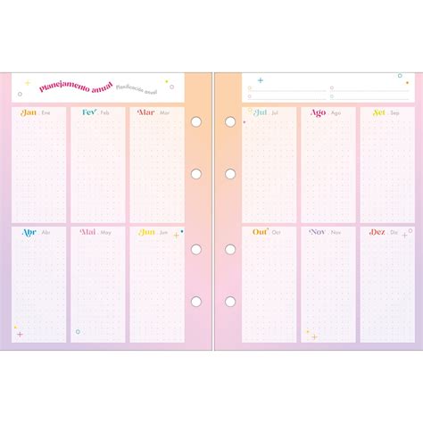 Refil Planner Happy Para Caderno Argolado M Dio Tilibra Laranja