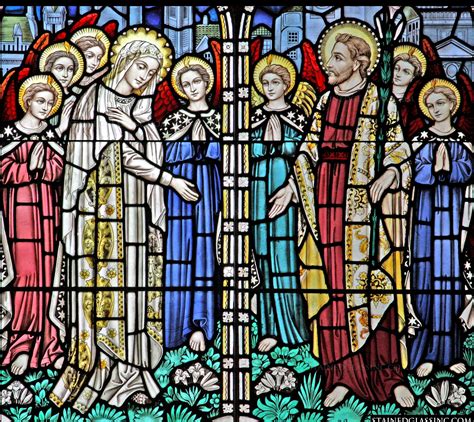 Wedding Of Mary And Joseph Religious Stained Glass Window